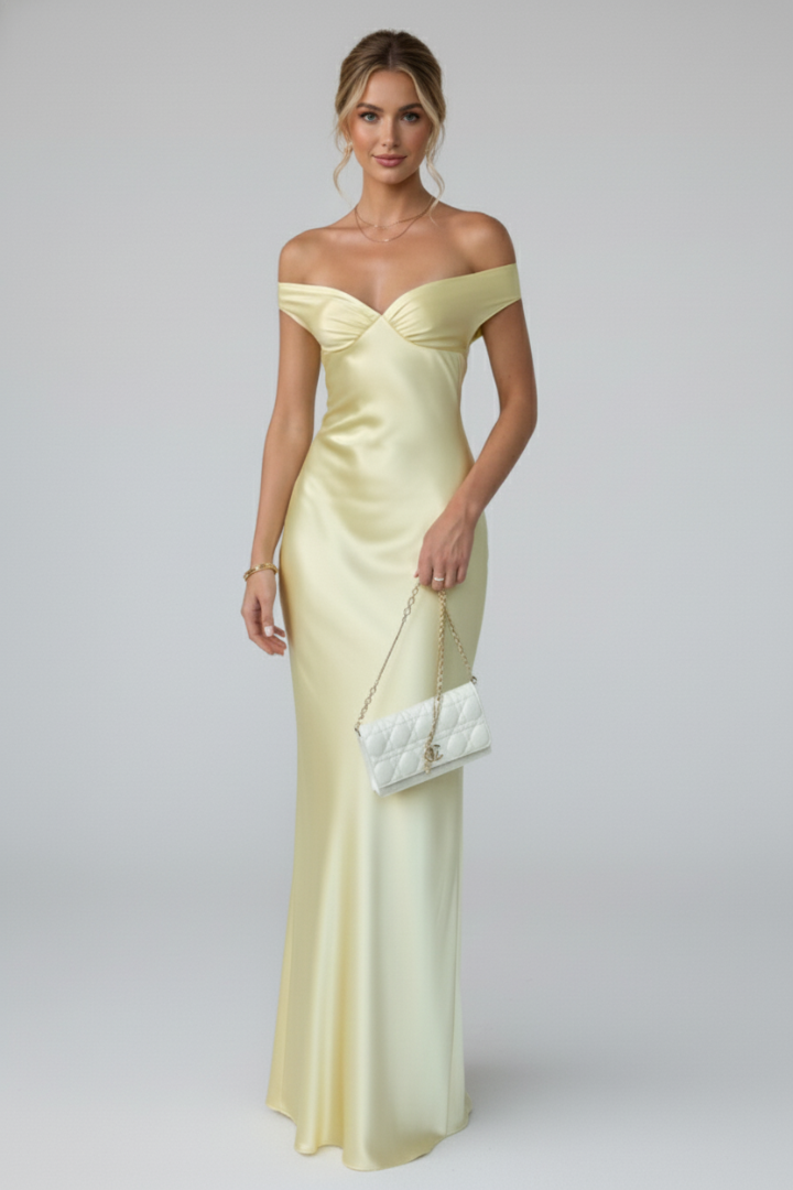 Vaenyth | Dames off-shoulder maxi-jurk – vloerlengte avondjurk, elegante formele feestjurk