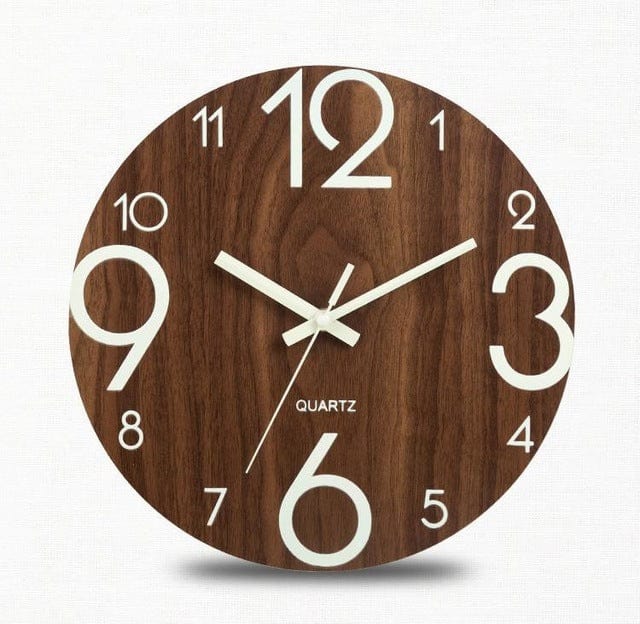 OakClock | Gloed in het donker houten wandklok