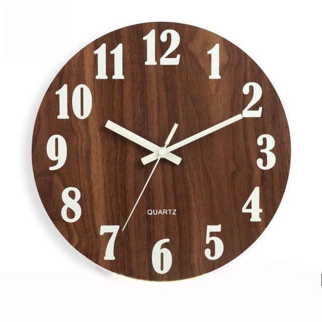 OakClock | Gloed in het donker houten wandklok