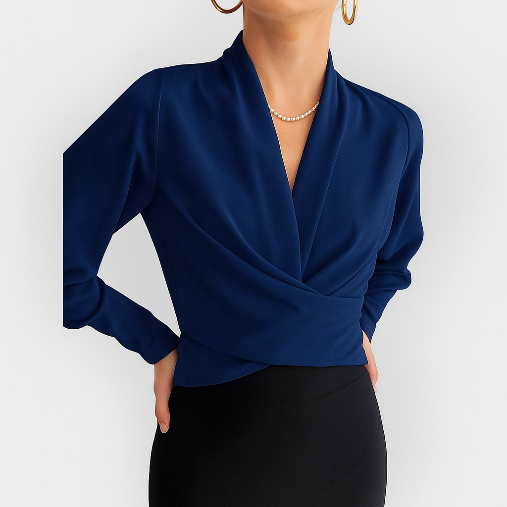 Dazira | Elegante blouse met pofmouwen voor dames – chique casual top met knoopsluiting