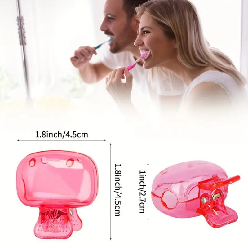 HygieCap | Clip-On Opzetborstel - Hygiënische Reistas & Stofbescherming (Set van 4)