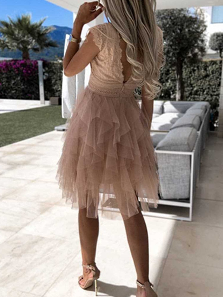 Fynora | Elegante cocktailjurk voor dames – avondfeestjurk, formele feestelijke jurk