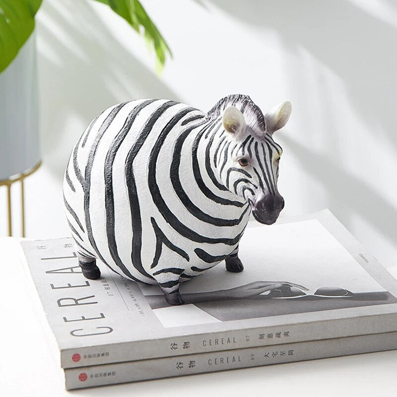 Zebro | Realistisch zebrabeeldje – Eco-hars dierensculptuur voor thuis, decoratieve display