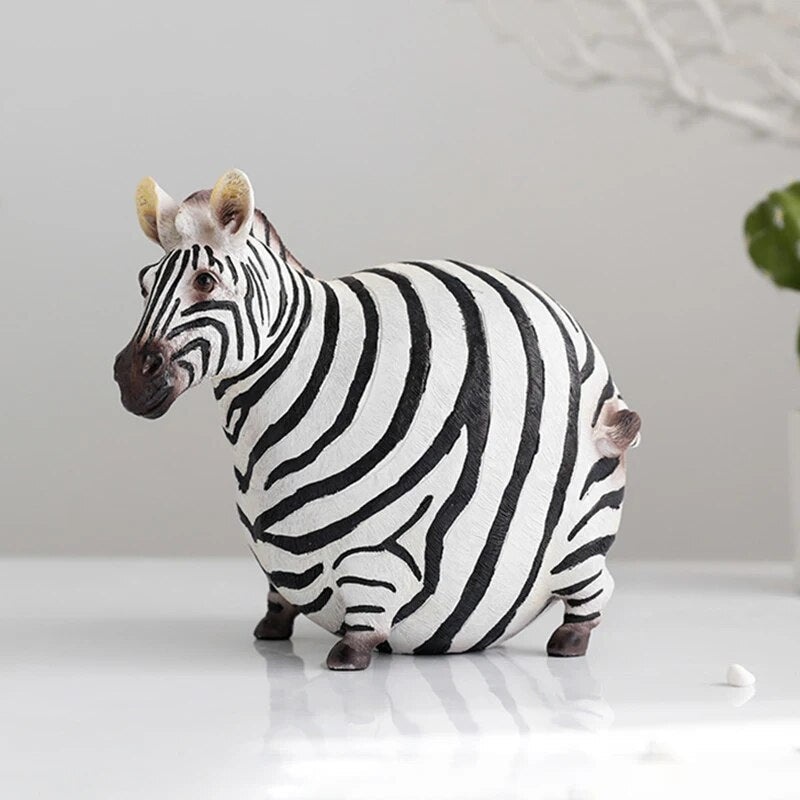 Zebro | Realistisch zebrabeeldje – Eco-hars dierensculptuur voor thuis, decoratieve display