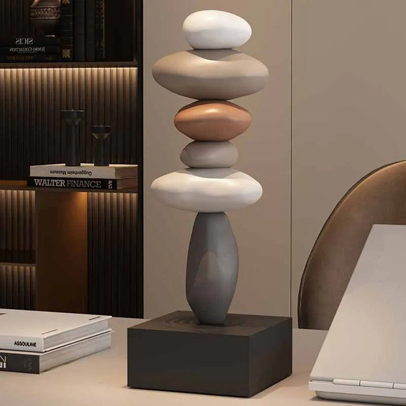 StillStones | Zen Steen Stapel Sculptuur - Rustgevend Balancerend Rotsdecor