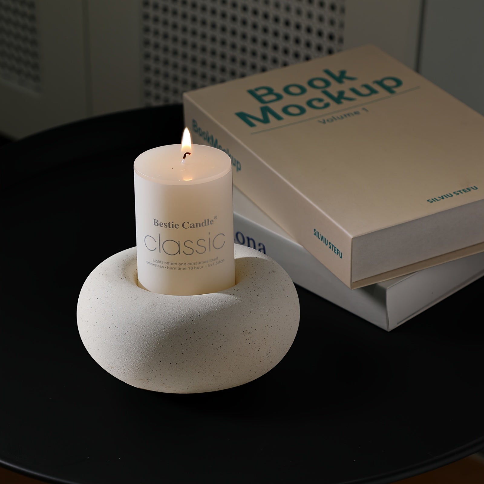 CandleNest | Keramische Donut Kaarsenhouder – Modern Vintage Tafelstuk, Decoratieve Centerpiece