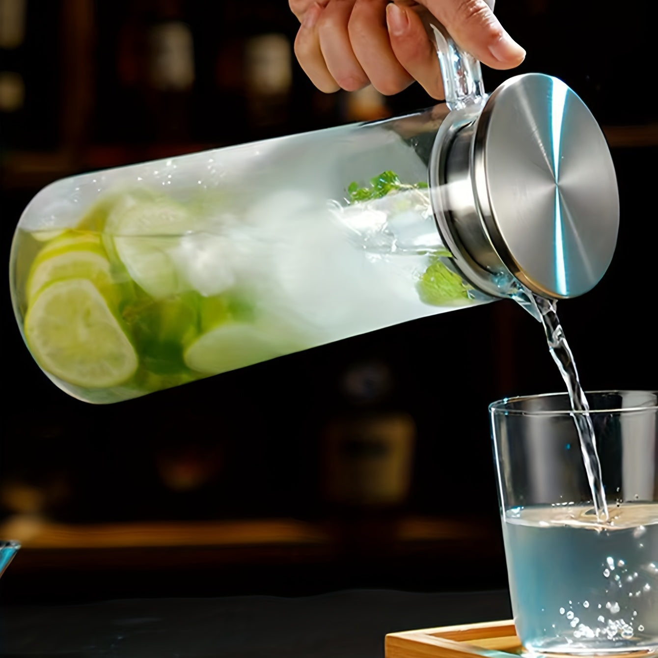 CrystalPour | Transparante waterkan met deksel - Drinkgerei voor zwaar gebruik