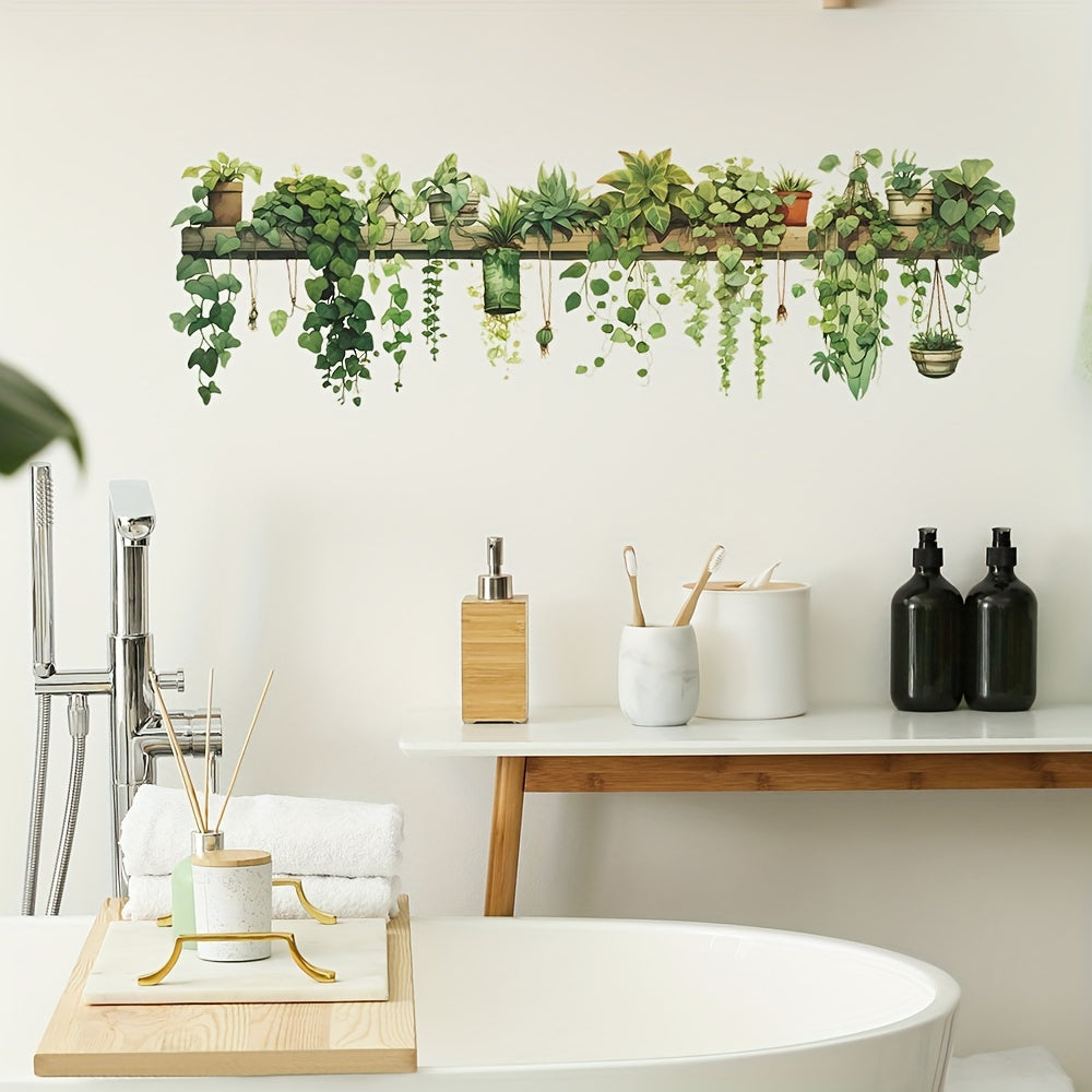 VerdeWall | Groene Planten Wandstickers – Hangende Mand PVC Wandstickers