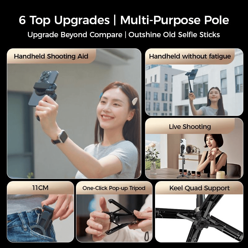 GripMag | Compacte magnetische selfiestick en statief