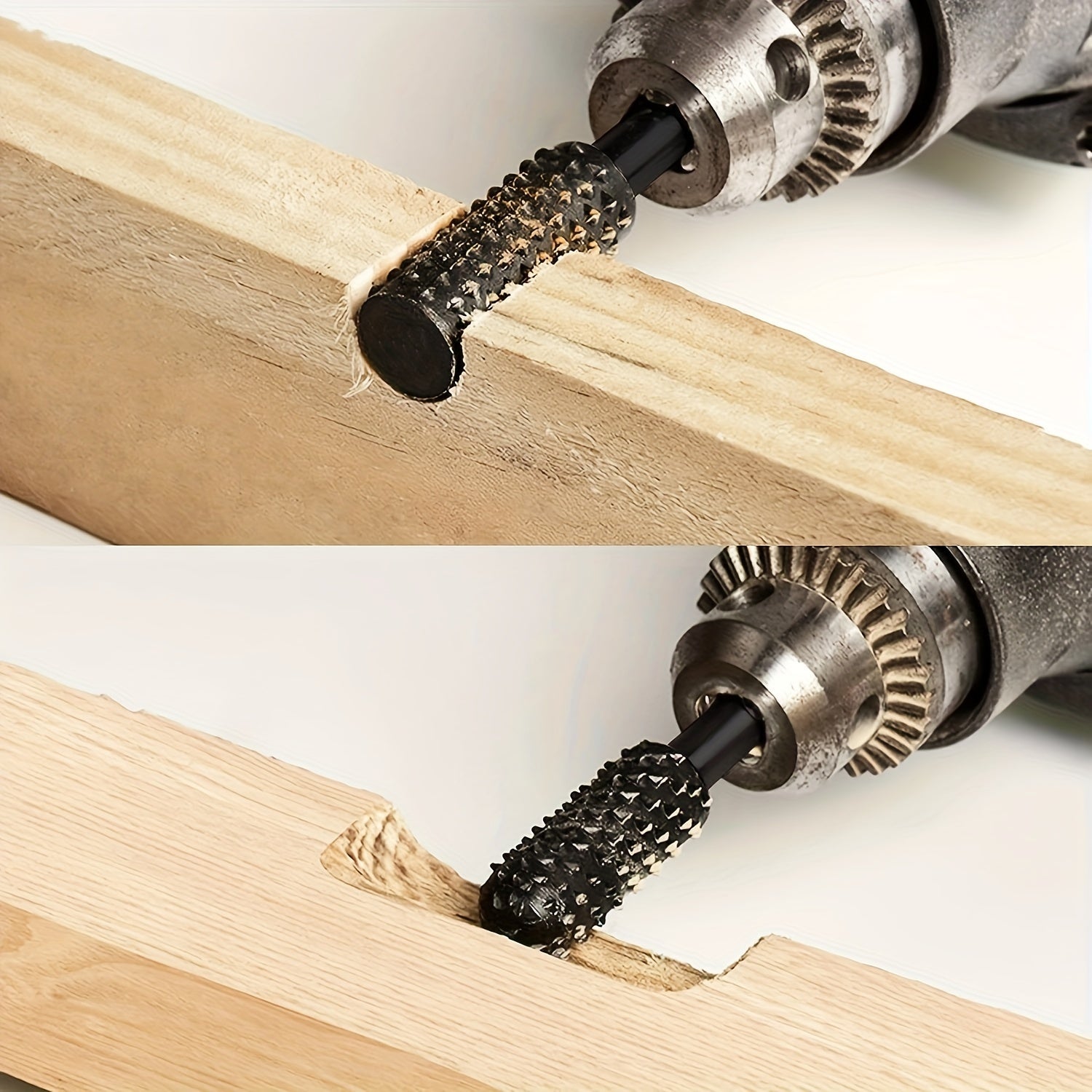 DrillRasp | 5/10st Houtsnijwerk Vijl Rasp Boren Set - Roterend Gereedschap voor DIY Houtbewerking, Graveren, Polijsten, Slijpen en Vormgeven