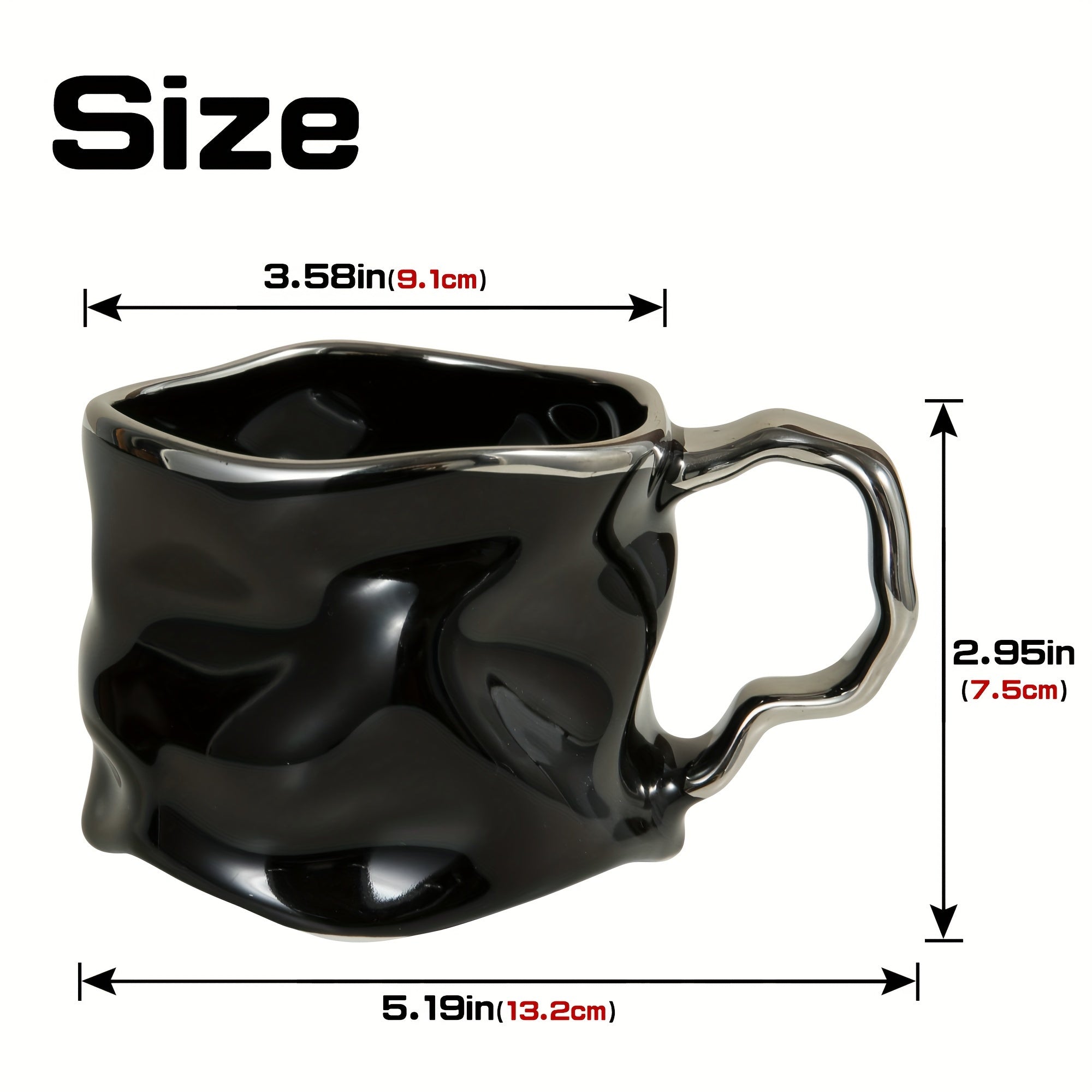 CrumbleMug | Creatieve gekreukelde keramische koffiemok met handvat – uniek gedraaid ontwerp