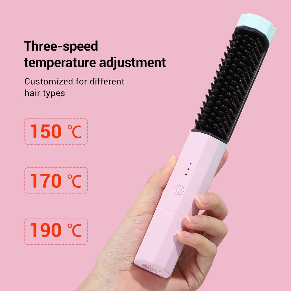 StyleComb | Oplaadbare draadloze stijlkam – draagbare snoerloze ionische stijltangborstel