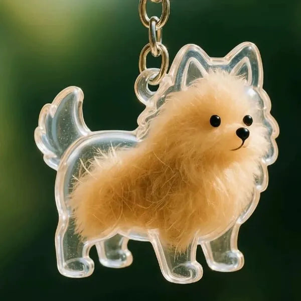 PawCharm | Hondvormige sleutelhanger als aandenken, gepersonaliseerd aandenken aan uw huisdier