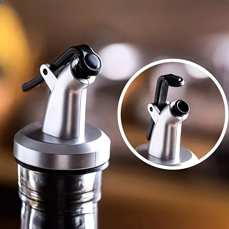 DrizzlePro | 3 stuks lekvrije olie- en azijnfles tuiten, siliconen tuitdispensers voor olijfolie, azijn, salade dressing