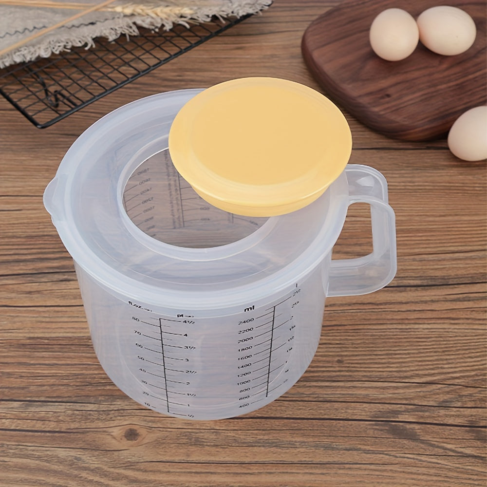 MixGuard | 2.5L Bak maatbeker & mengkom met spatwaterdicht deksel - ideaal voor koken en bakken