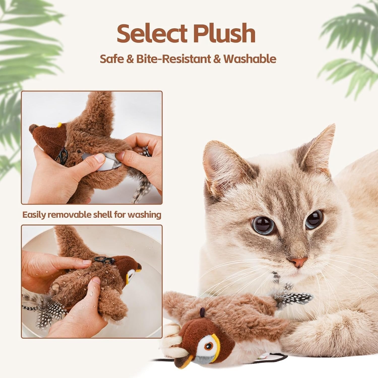 PounceBird | Kattenvogel speelgoed – Boeiend, fladderend, tjilpend speelplezier