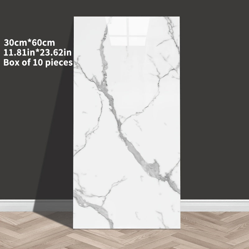 MarbLuxe | Marmer effect Zelfklevende Muurtegels - Waterdichte Vinyl Foam Stickers voor Keuken, Badkamer, Woonkamer