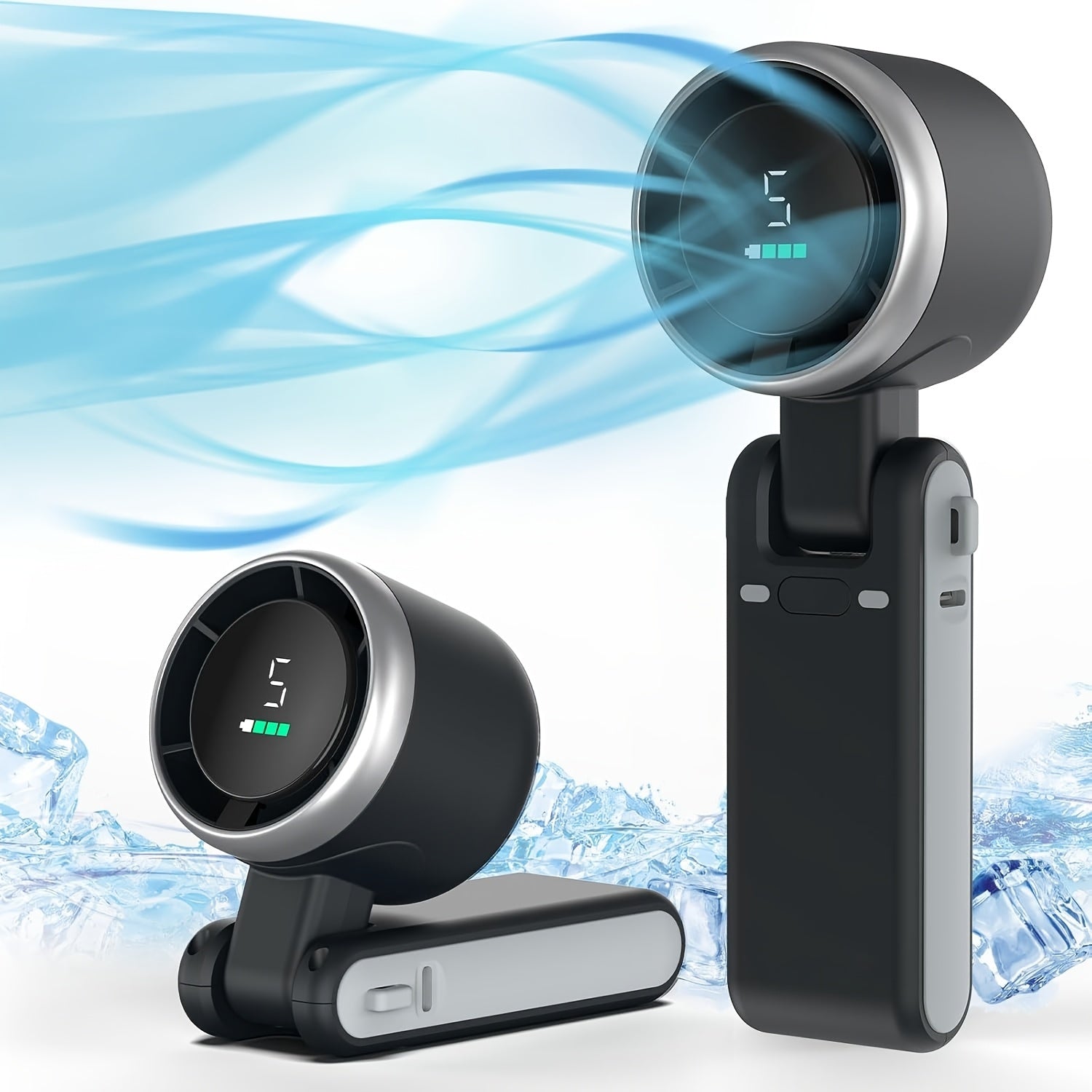 SwiftCool | Draagbare Opvouwbare Handheld Ventilator - USB Oplaadbaar, Ultra-Zacht, 5-Snelheden
