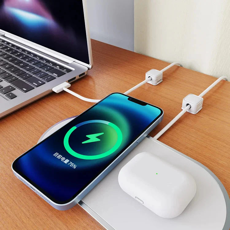 CordMag | Magnetische Kabel Organizer Clip, Bureau Dock Kabelhouder, Netjes Kabelbeheer voor Stroomkabels