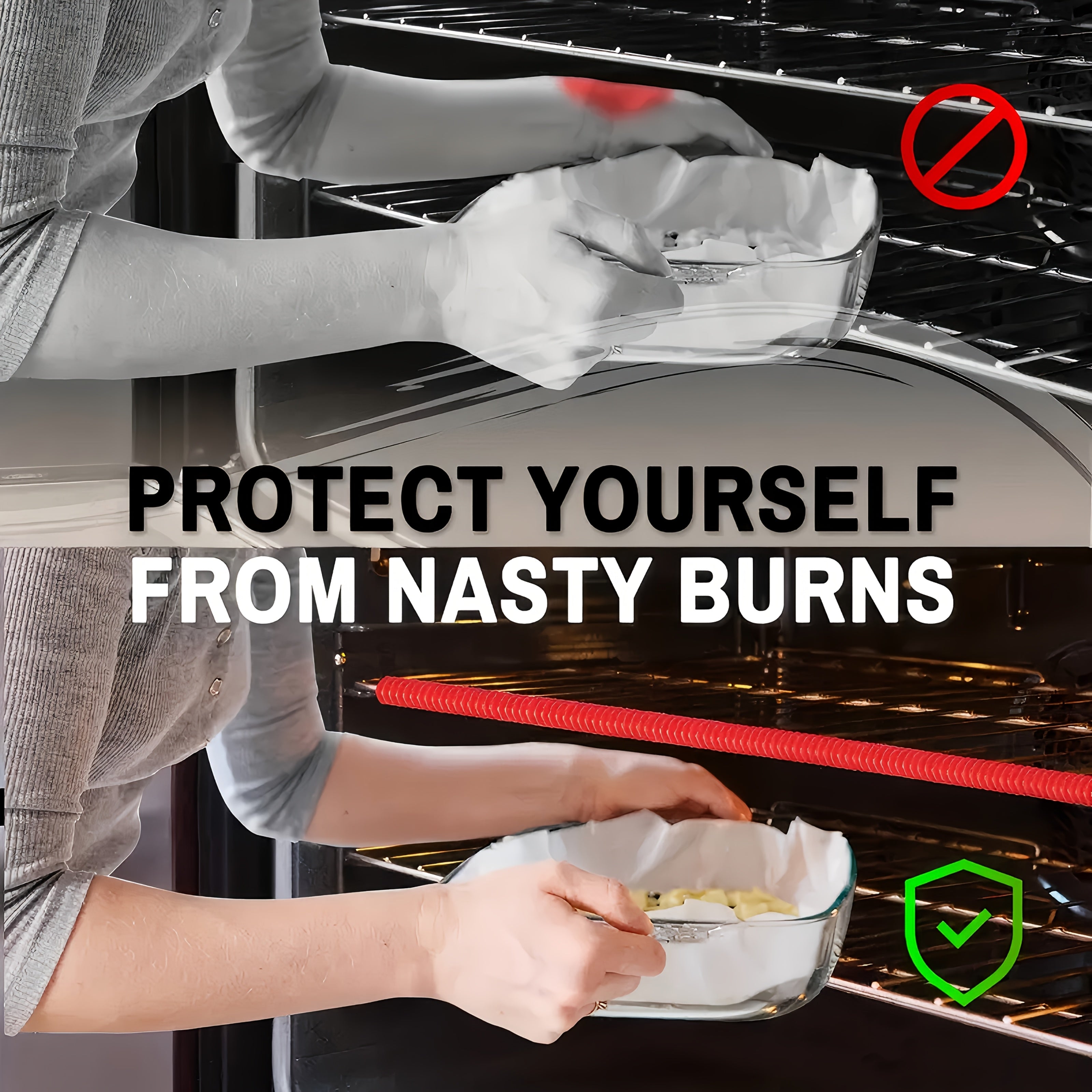 OvenGuard | Siliconen Beschermers voor Ovenrek Randen – 2 Stuks, Hittebestendige Oven Veiligheidsbeschermers