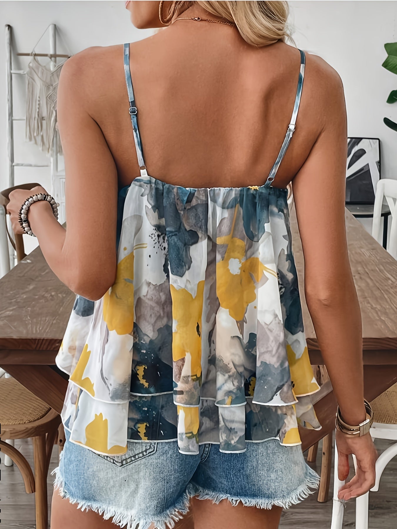 Eimi | Chiffonblouse voor dames – Elegante zomertop met bloemenprint en losse pasvorm