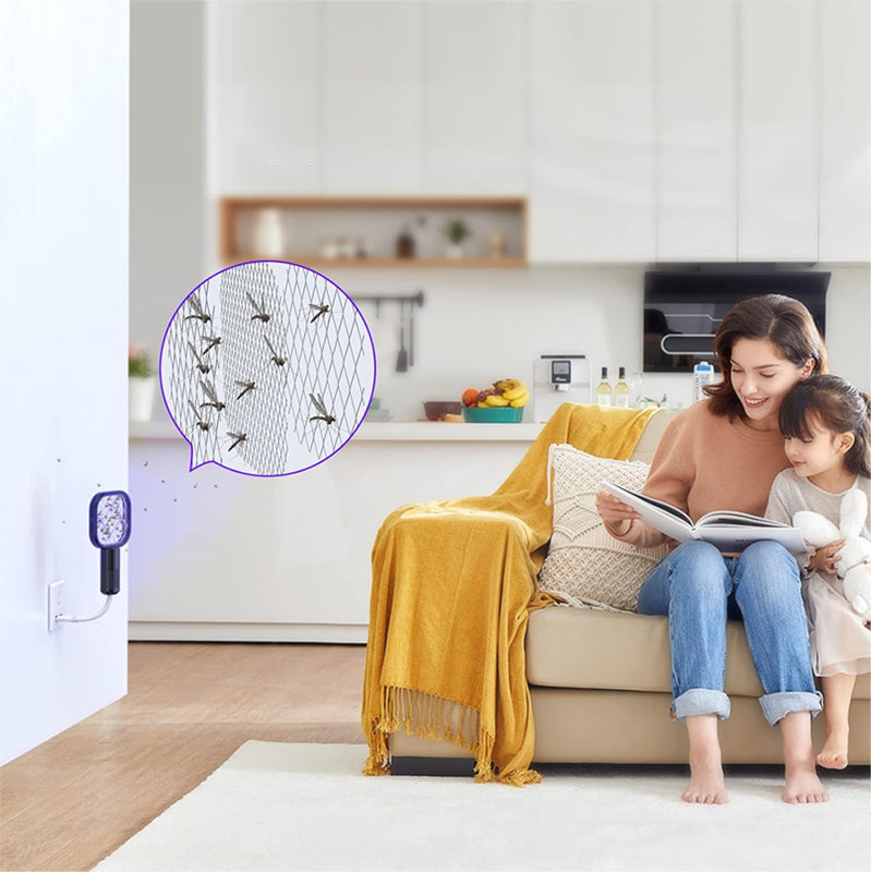 BuzzZap | USB Mini elektrische vliegenmepper – oplaadbaar, draagbaar insectendodend apparaat, draagbare muggen- en vliegenverdelger