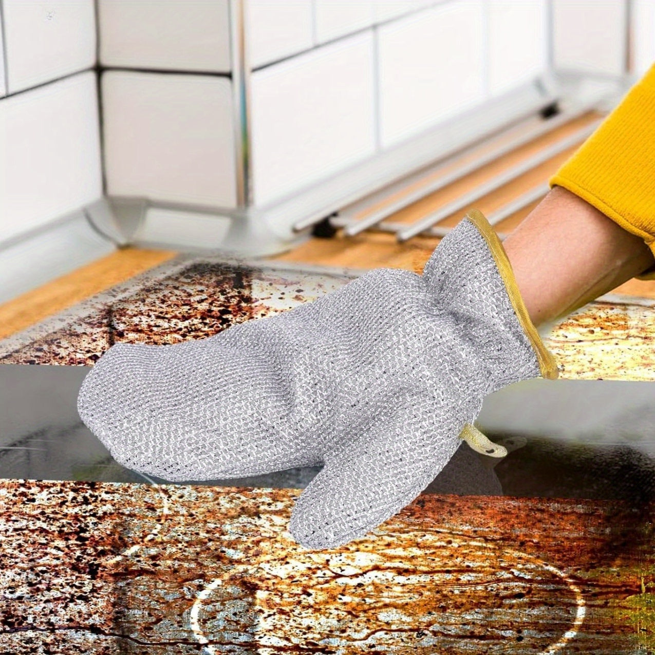 GloveScrub | 2 paar (4 stuks) schuurhandschoenen en schoonmaakdoekjes – multifunctioneel afwassen