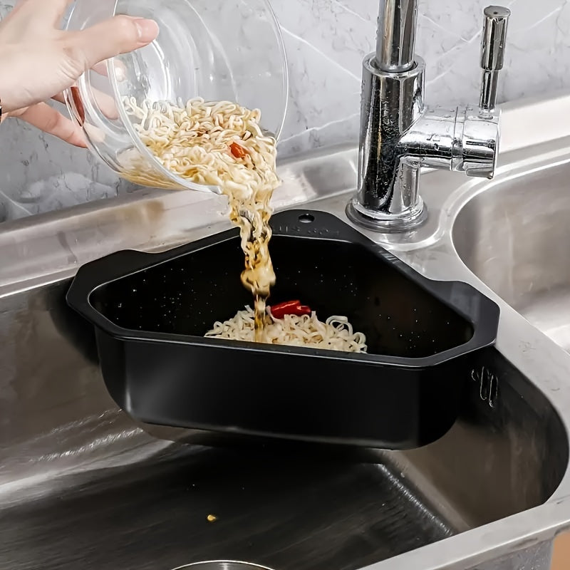 SinkMate | Roestvrijstalen driehoekige afvoerzeef voor spoelbak – Keukenzeef