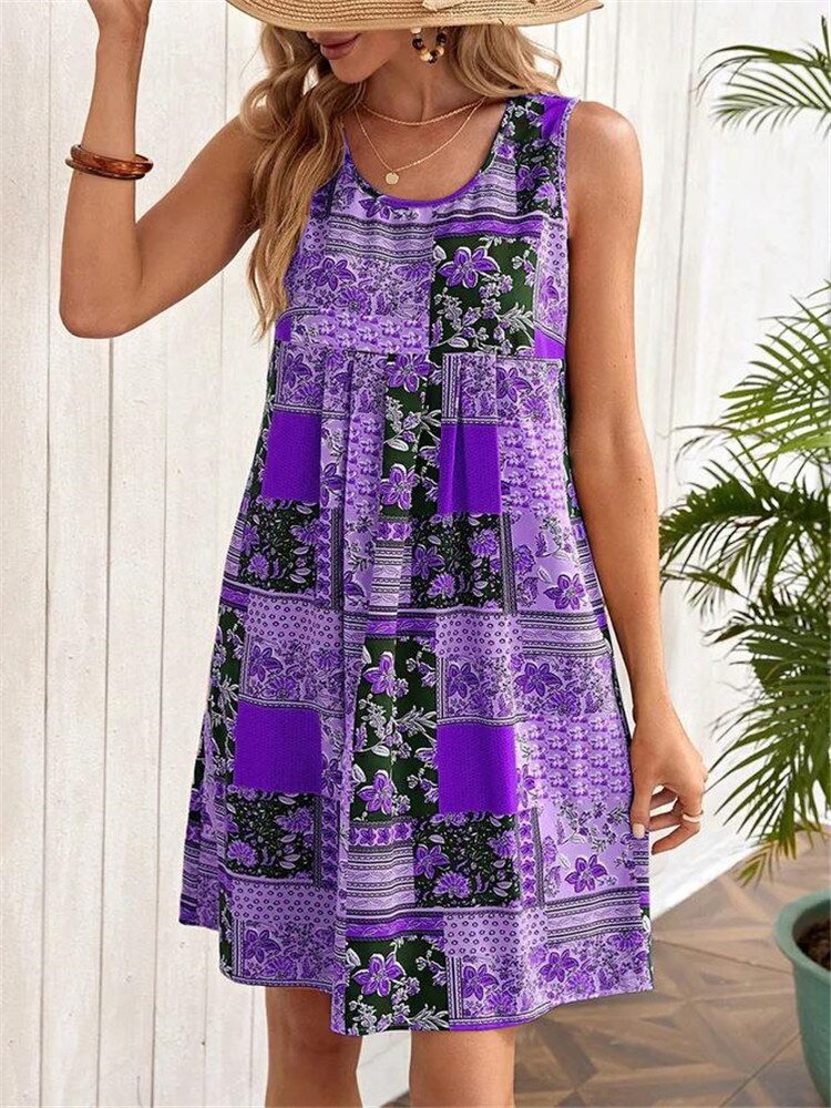 Amelith | Dames Boho Tuniek Jurk – Hippie Chic Losvallende Zomerjurk,