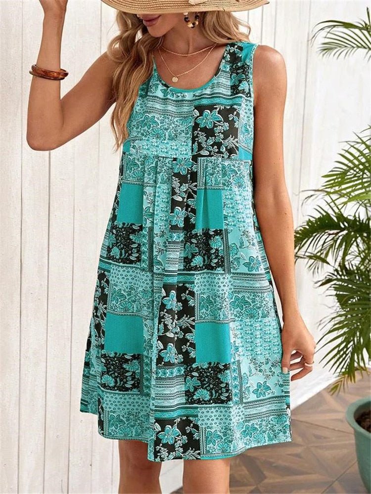 Amelith | Dames Boho Tuniek Jurk – Hippie Chic Losvallende Zomerjurk,
