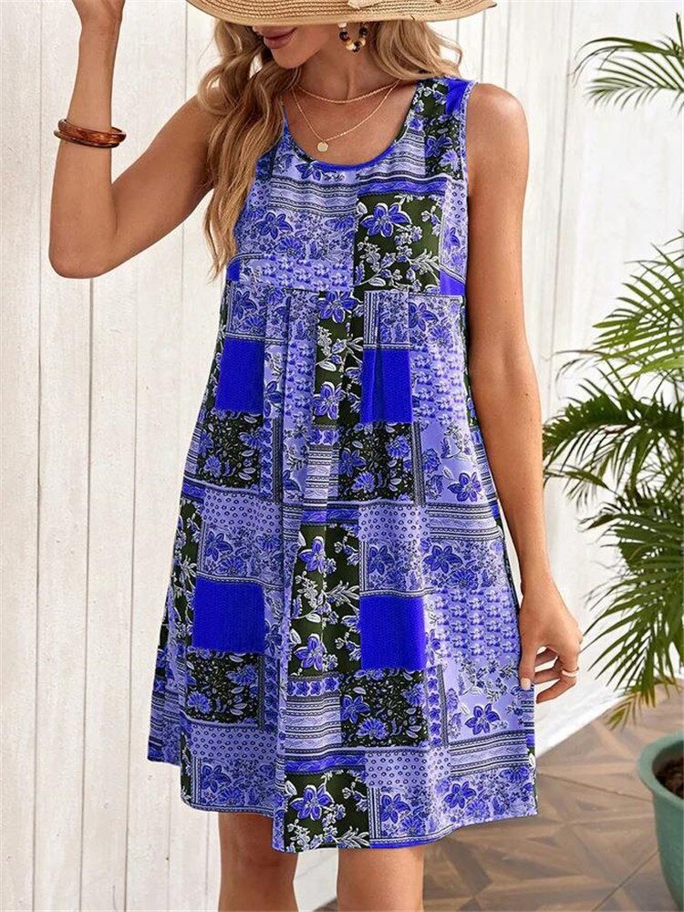 Amelith | Dames Boho Tuniek Jurk – Hippie Chic Losvallende Zomerjurk,