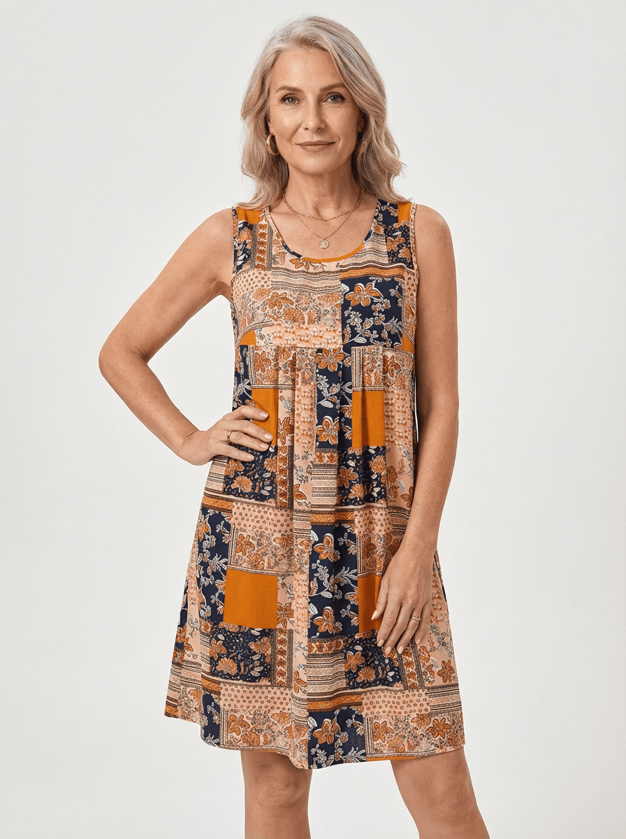 Amelith | Dames Boho Tuniek Jurk – Hippie Chic Losvallende Zomerjurk,