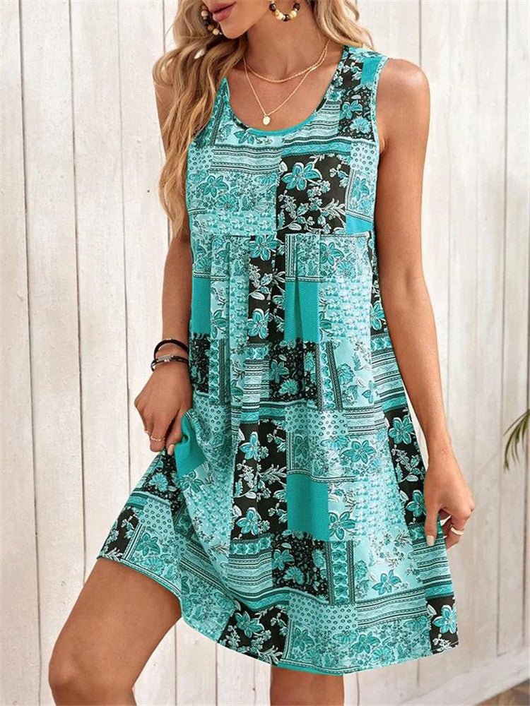 Amelith | Dames Boho Tuniek Jurk – Hippie Chic Losvallende Zomerjurk,