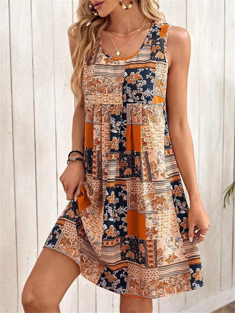Amelith | Dames Boho Tuniek Jurk – Hippie Chic Losvallende Zomerjurk,