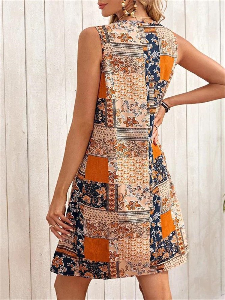 Amelith | Dames Boho Tuniek Jurk – Hippie Chic Losvallende Zomerjurk,