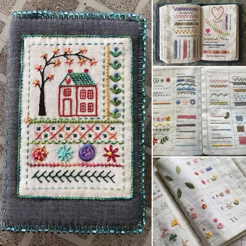 Stitchly | Alles-in-één borduur- en naaiset – compleet reisvriendelijk borduurboek