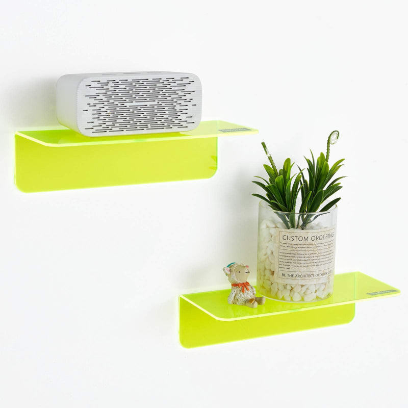 VividShelf | Kleurrijke Neon Acryl Drijvende Muurplank - Modern Thuisdecor