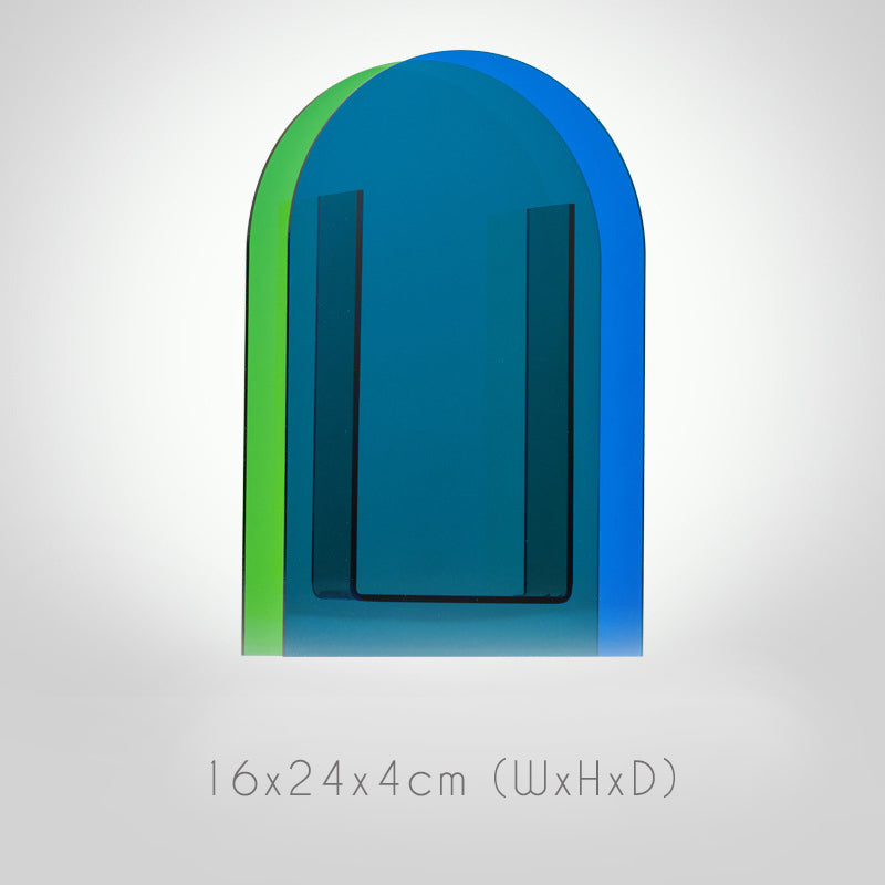 ChromaVase | Eigentijdse Geometrische Levendige Acryl decoratieve Bloemenvaas