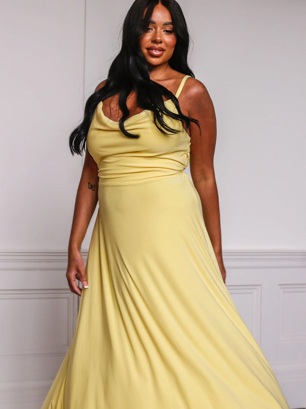 Giselle | Gedrapeerde maxi-jurk voor dames – elegante geplooide bodycon avondjurk
