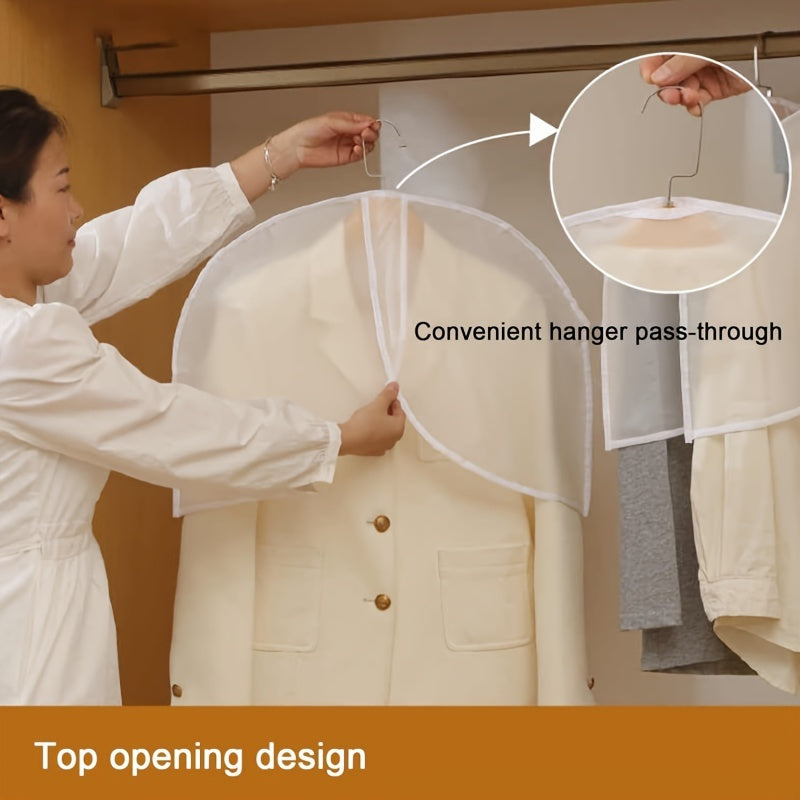 ProtecWear | 10 stuks witte PVC-kledinghoezen – Ademende, doorschijnende stofhoezen voor jassen en pakken