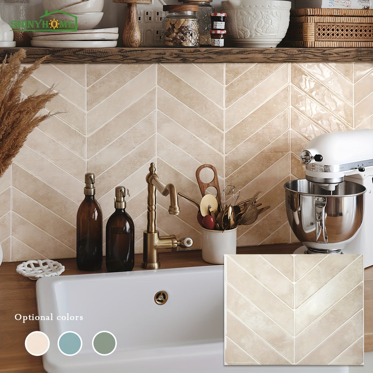GeoTile | 3D Peel & Stick Muurtegels - Waterdicht, Oliebestendig PU Achterwand voor Keuken & Badkamer
