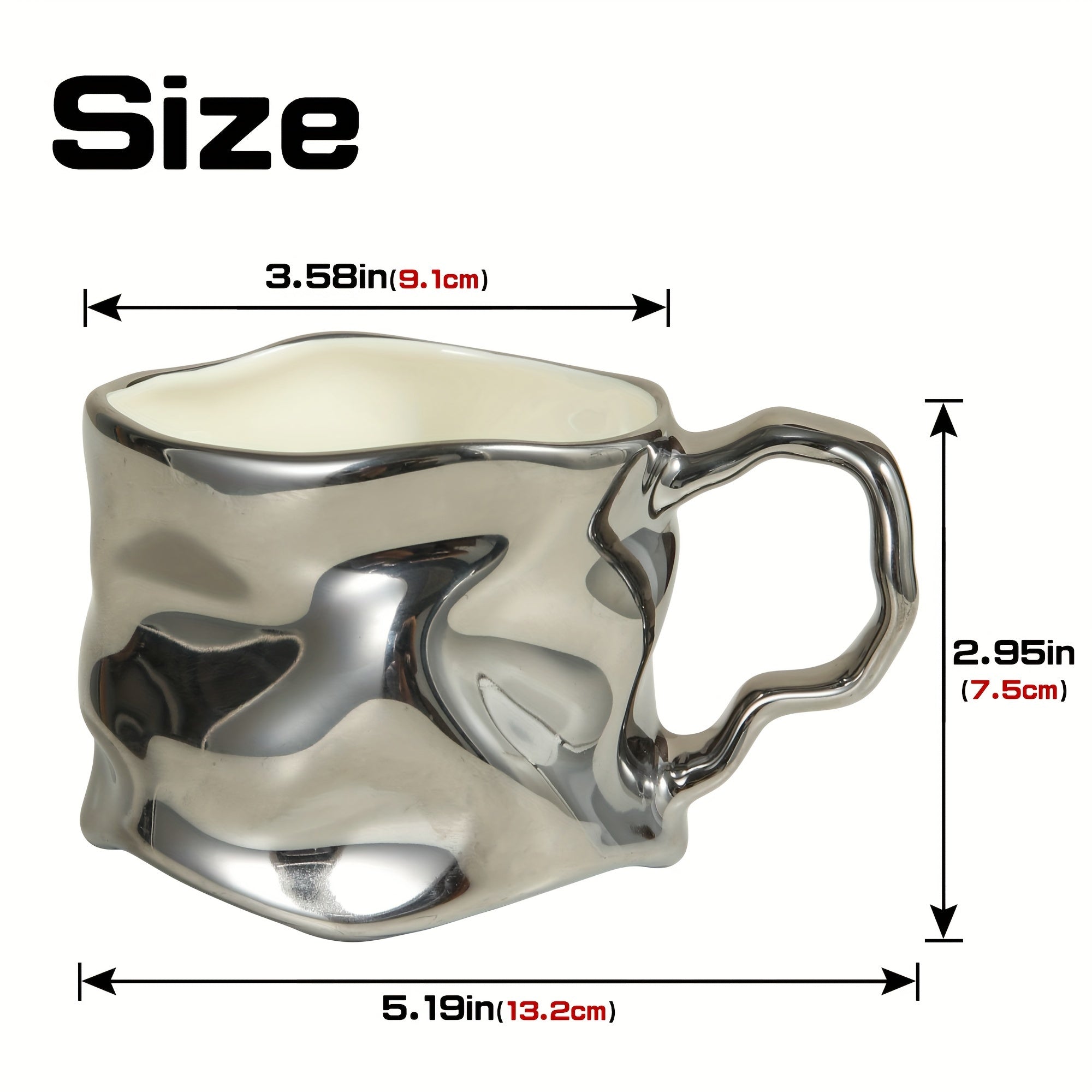 CrumbleMug | Creatieve gekreukelde keramische koffiemok met handvat – uniek gedraaid ontwerp
