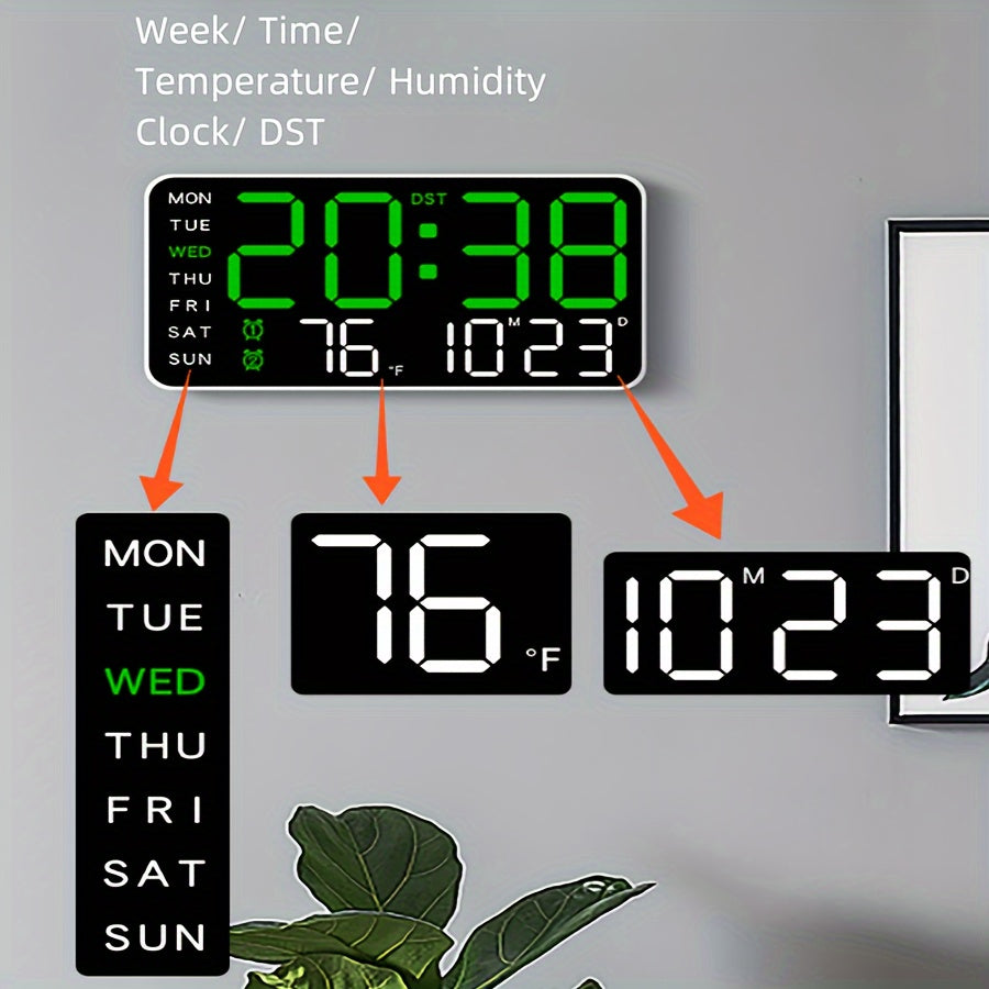 Digitix | Digitale wandklok - Multifunctionele elektronische display voor thuis