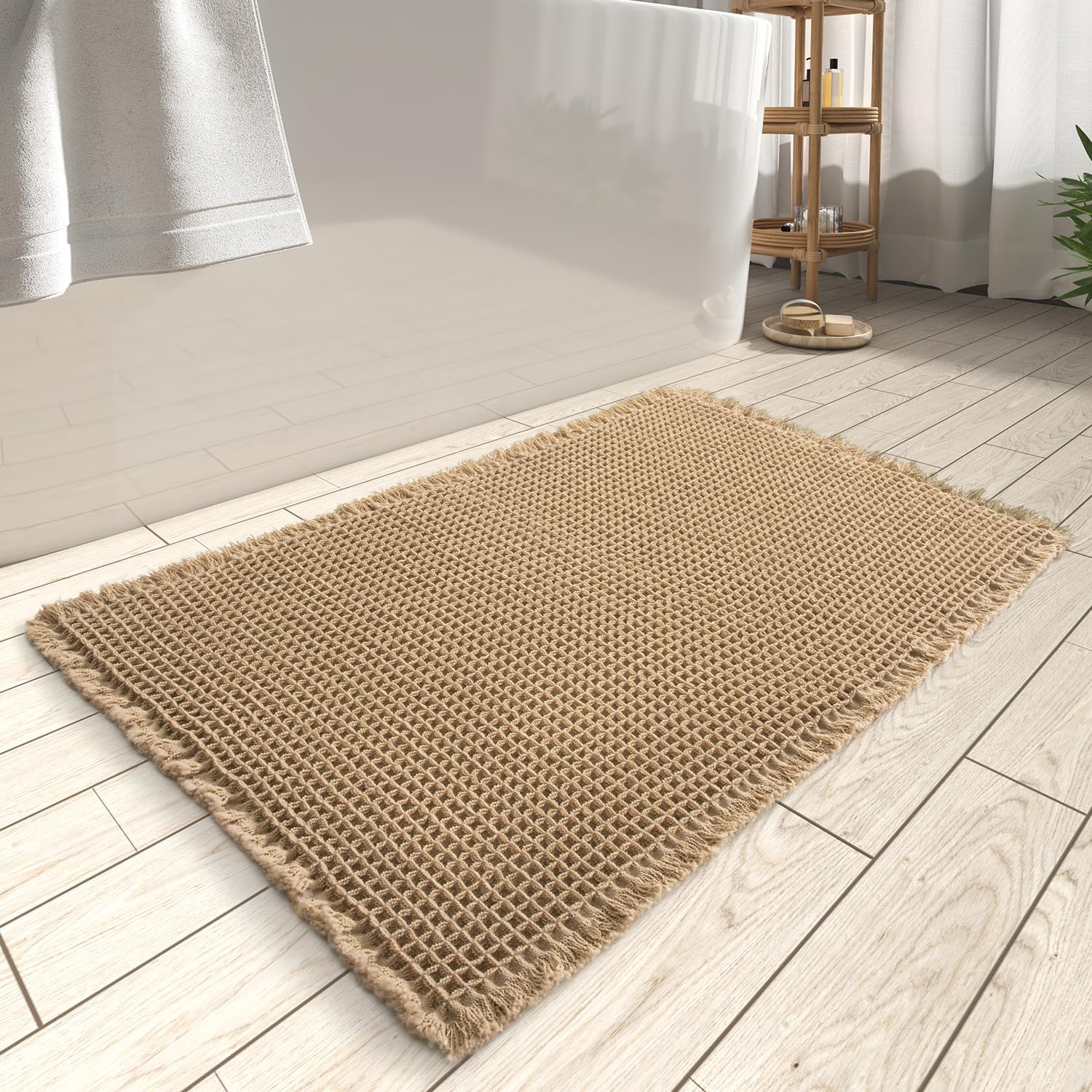 WaffleWeave | Boho Wafel loper tapijt - anti-slip - Wafel Weave bad / keuken gang loper