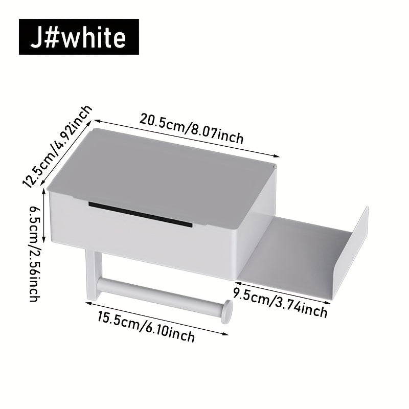 NeatHold | Moderne wandgemonteerde toiletrolhouder met opbergdoos voor doekjes en badkamerbenodigdheden