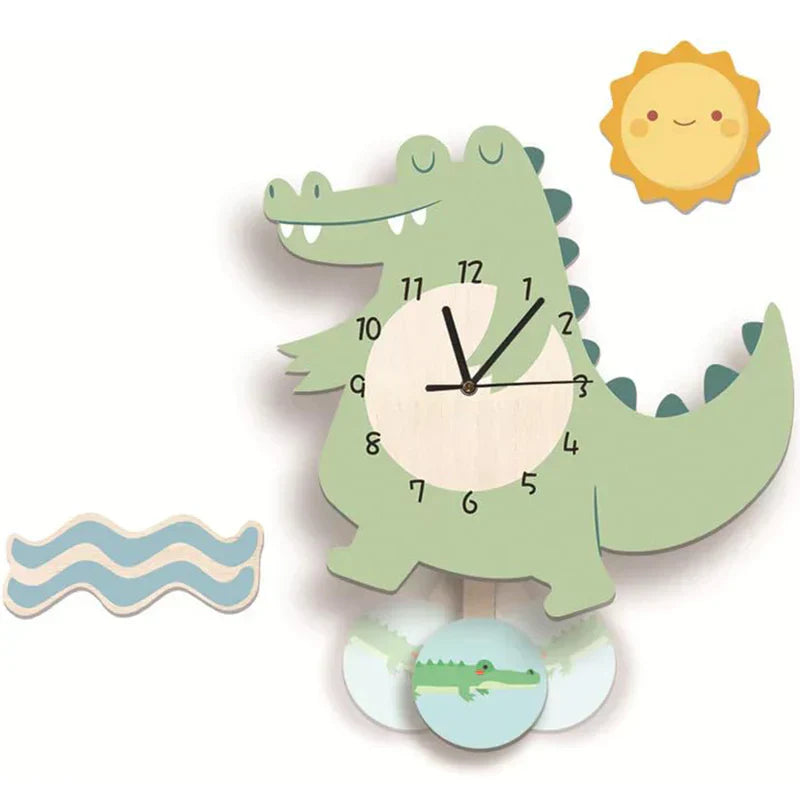 ZooTick | Kleurrijke Diermotieven, Stil Zonder Tikkend Geluid, Educatieve Decoratieve Klok voor Kinderkamers