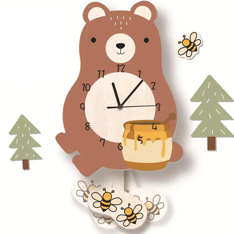 ZooTick | Kleurrijke Diermotieven, Stil Zonder Tikkend Geluid, Educatieve Decoratieve Klok voor Kinderkamers