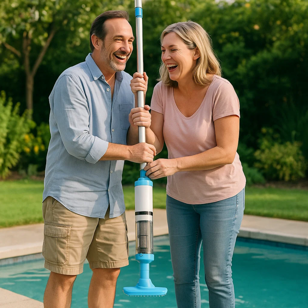 HydroClean |  Draadloze 3-in-1 zwembadstofzuiger – Oplaadbare reiniger voor vuil, stof en oppervlaktereiniging
