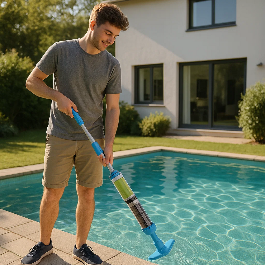 HydroClean |  Draadloze 3-in-1 zwembadstofzuiger – Oplaadbare reiniger voor vuil, stof en oppervlaktereiniging