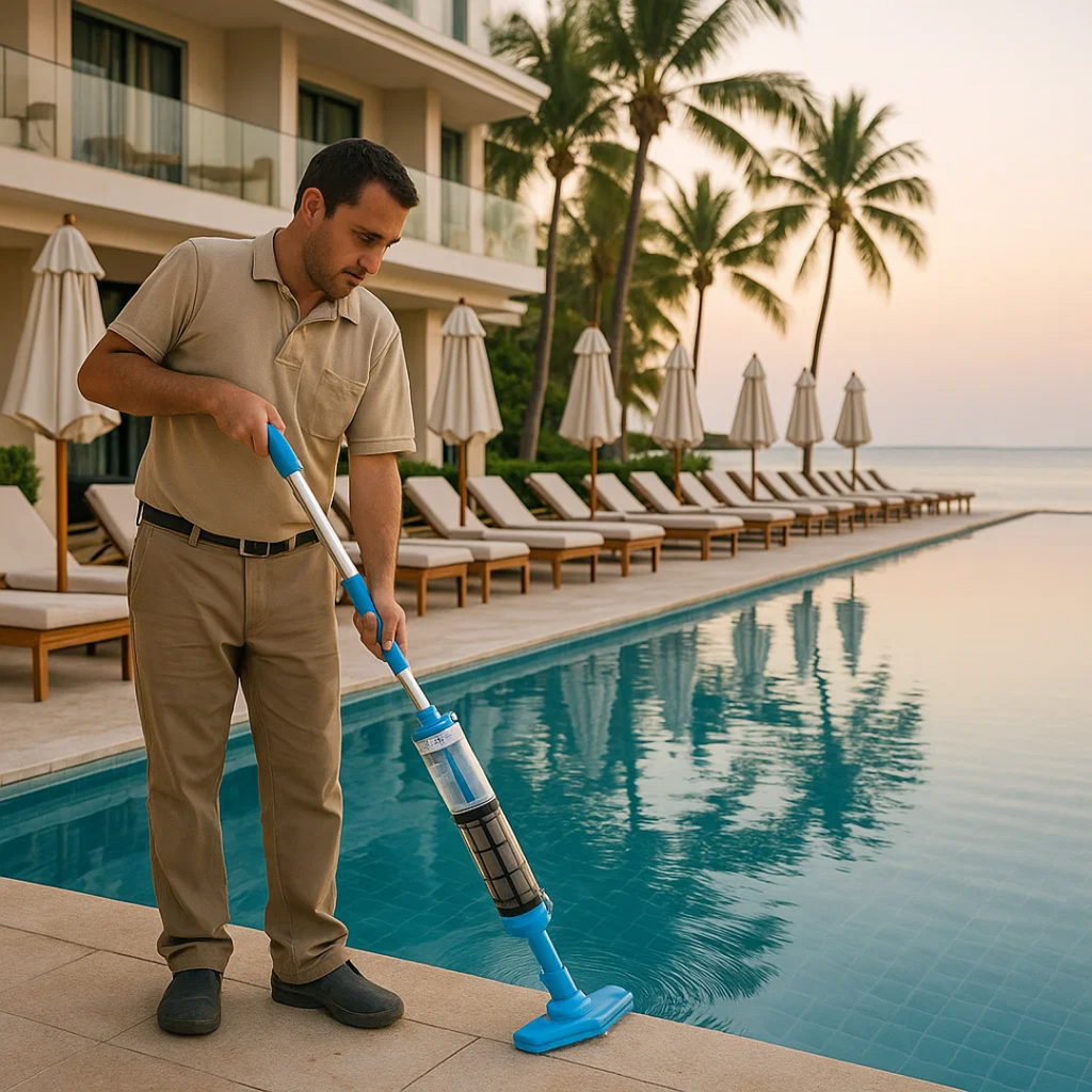HydroClean |  Draadloze 3-in-1 zwembadstofzuiger – Oplaadbare reiniger voor vuil, stof en oppervlaktereiniging